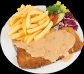 Schnitzel mit Pommes